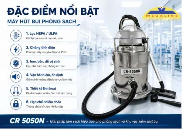 Đặc điểm nổi bật máy hút bụi phòng sạch 