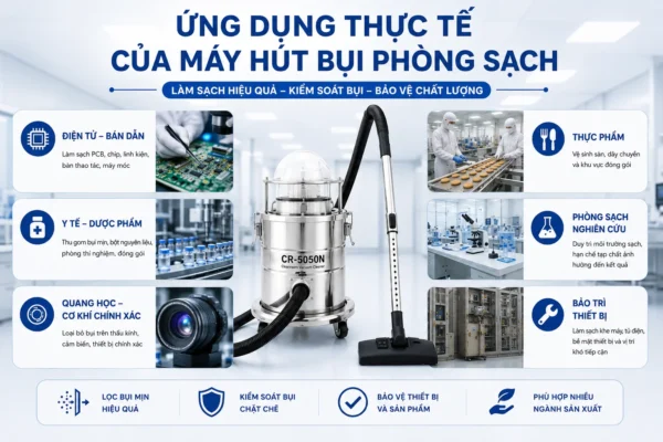 Ứng dụng máy hút bụi phòng sạch 