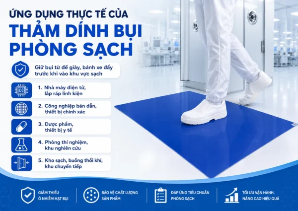 Ứng dụng thảm dính bụi phòng sạch 
