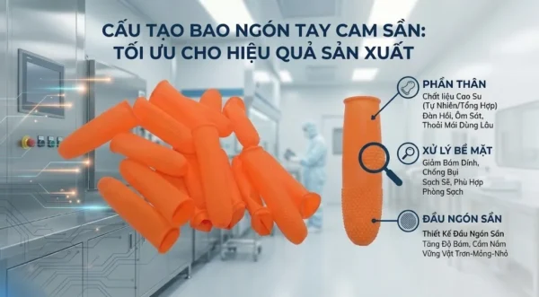 Cấu tạo bao ngón tay cam sần