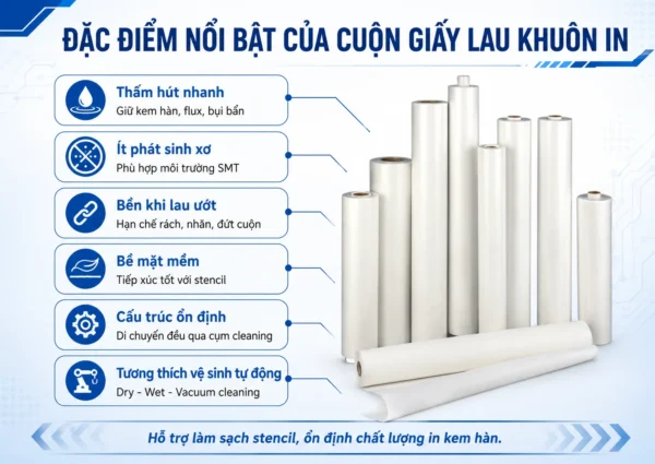 Đặc điểm nổi bật cuộn giấy lau khuôn in