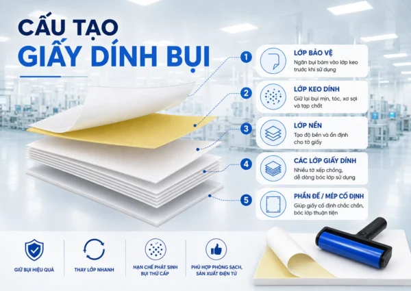 Cấu tạo giấy dính bụi 