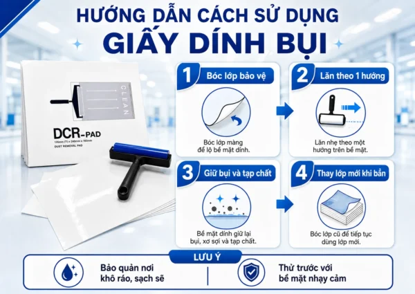 Hướng dẫn sử dụng giấy dính bụi 