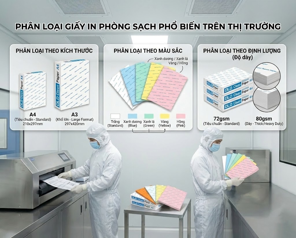 Phân loại giấy in phòng sạch