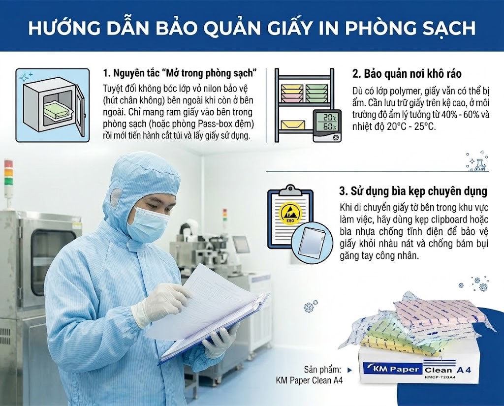 Hướng dẫn bảo quản giấy in phòng sạch