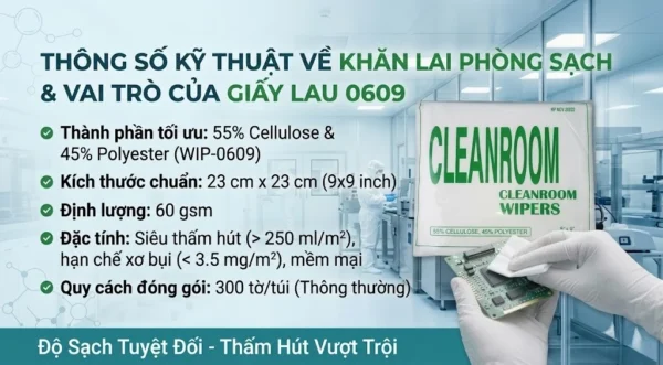 Thông số kĩ thuật giấy lau 0609
