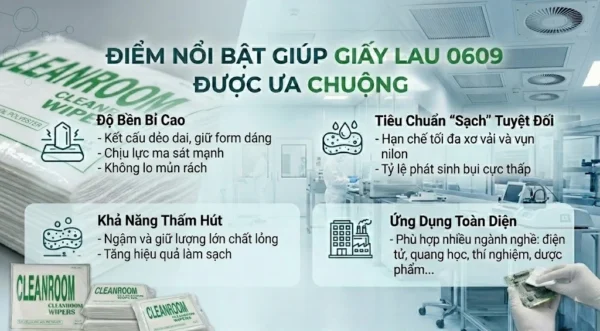 Điểm nổi bật giấy lau 0609