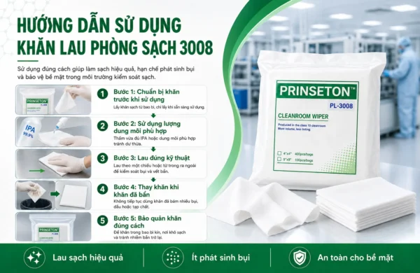 Hướng dẫn sử dụng khăn lau 3008