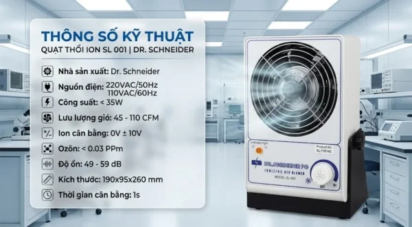 Thông số quạt thổi ion SL-001