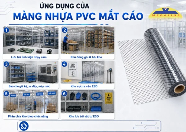 Ứng dụng màng nhựa pvc mắt cáo 