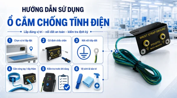 Hướng dẫn sử dụng ổ cắm chống tĩnh điện 