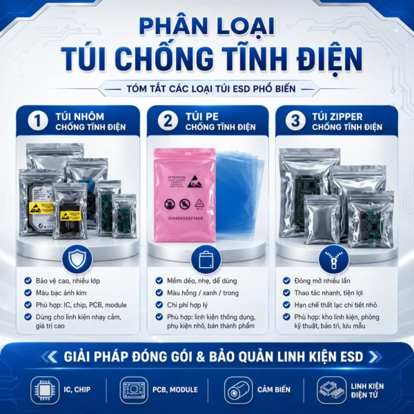 Phân loại túi chống tĩnh điện