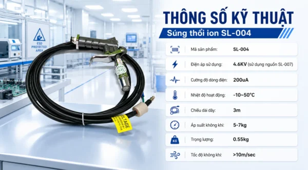 Thông số súng thổi ion SL-004