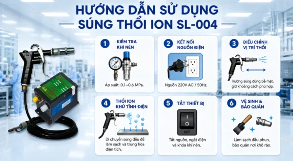Hướng dẫn sử dụng súng thổi ion SL-004