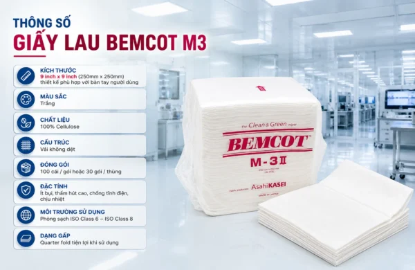 Thông số giấy lau Bemcot M3