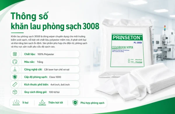 Thông số của khăn lau phòng sạch 3008