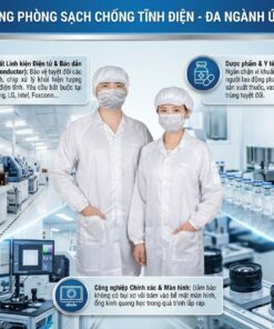 Áo Choàng Phòng Sạch Chống Tĩnh Điện: Giải Pháp Kiểm Soát Bụi Và An Toàn ESD Tối Ưu Cho Nhà Máy