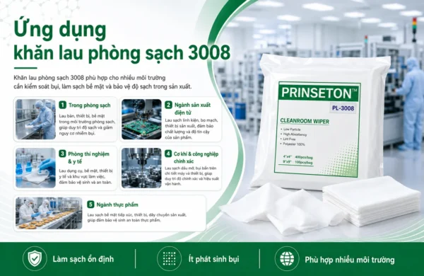 Ứng dụng thực tế khăn lau 3008