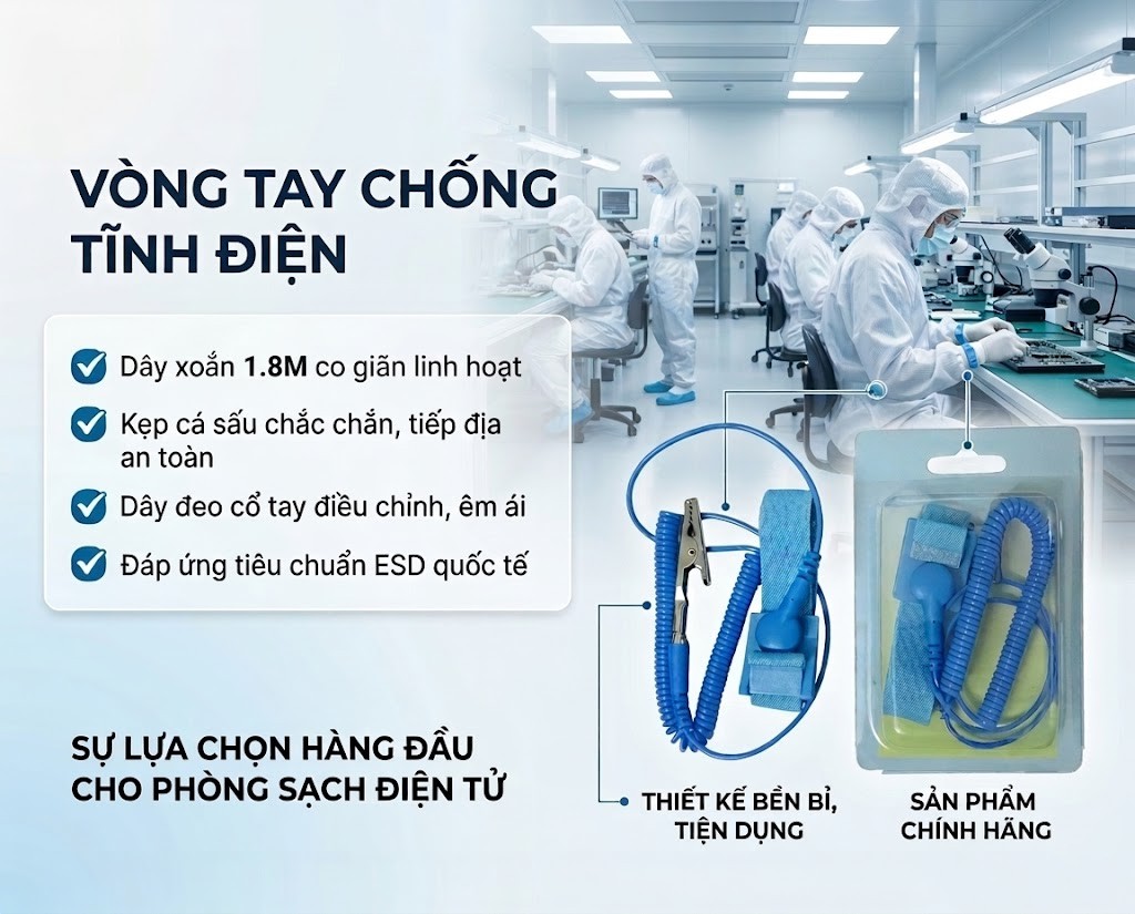 Vòng đeo tay chống tĩnh điện Leko