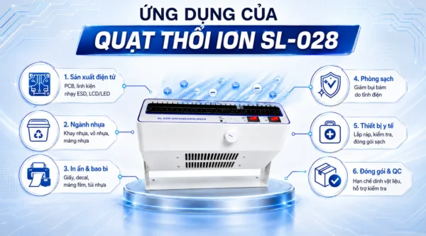 Ứng dụng quạt thổi ion SL-028