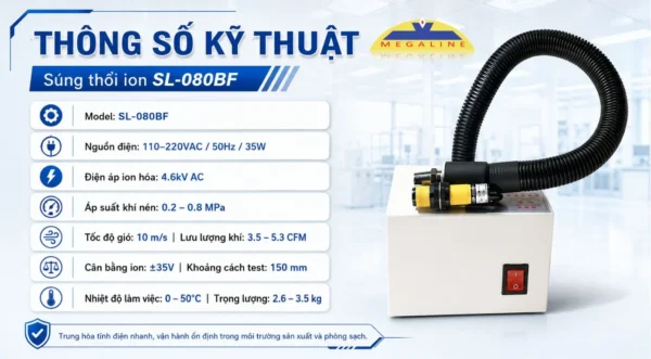 Thông số súng thổi ion SL-080BF