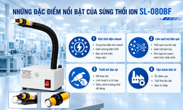 Đặc điểm nổi bật súng thổi ion SL-080BF