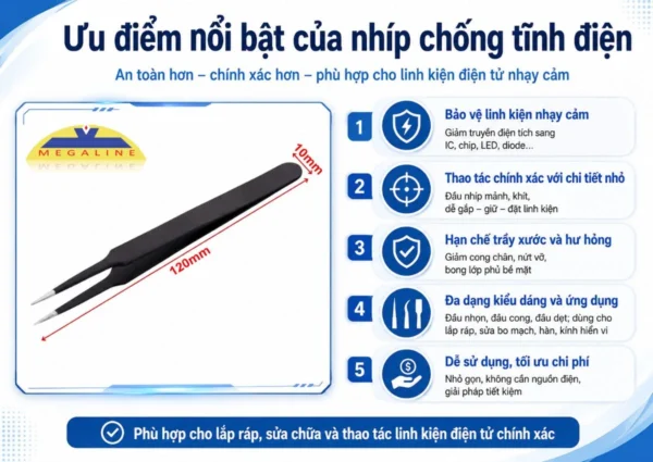 Ưu điểm nổi bật nhíp chống tĩnh điện 