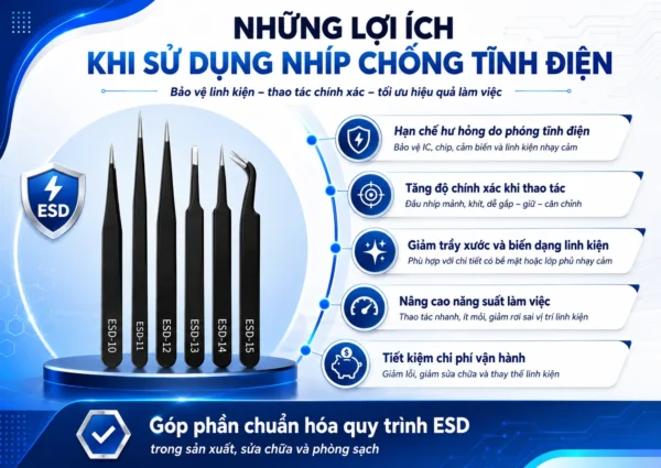 Lợi ích nhíp chống tĩnh điện 