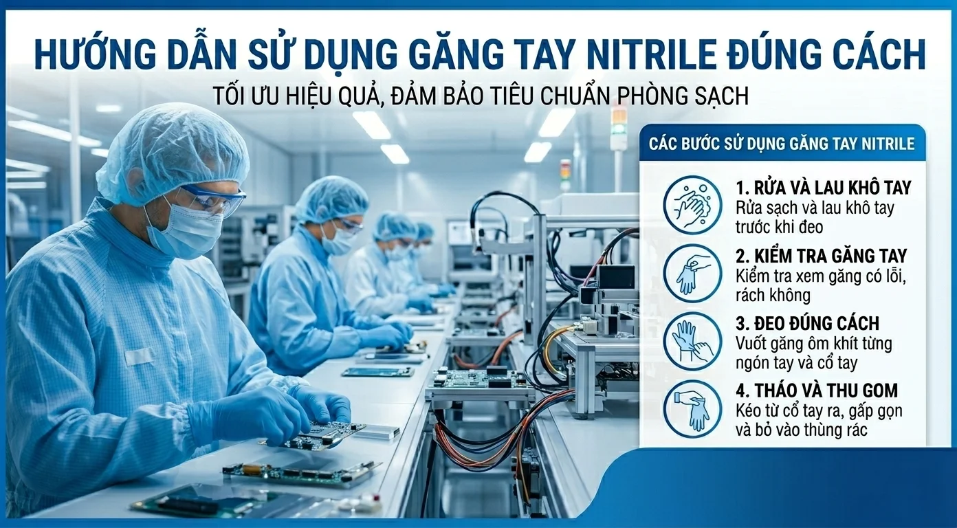 Hướng dẫn sử dụng găng tay nitrile