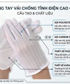 Cấu tạo găng tay vải chống tĩnh điện