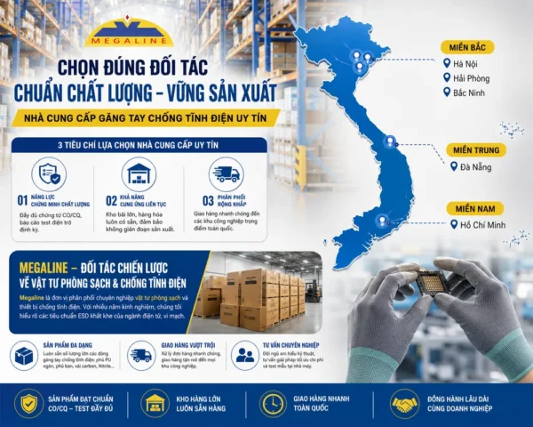 Nhà cung cấp găng tay chống tĩnh điện