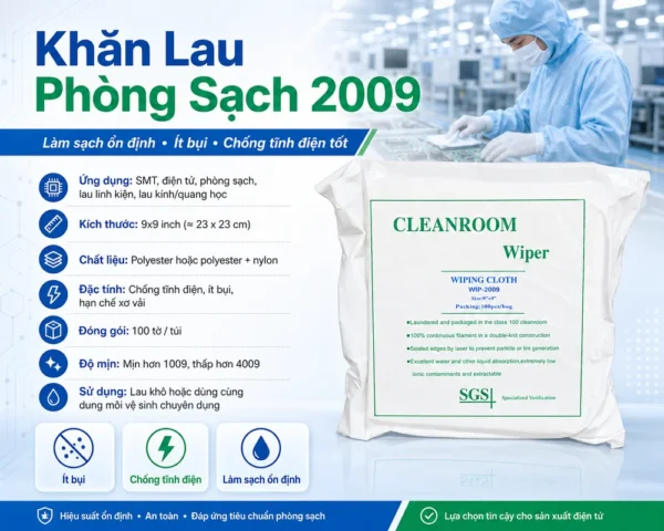 Thông số khăn lau phòng sạch 2009