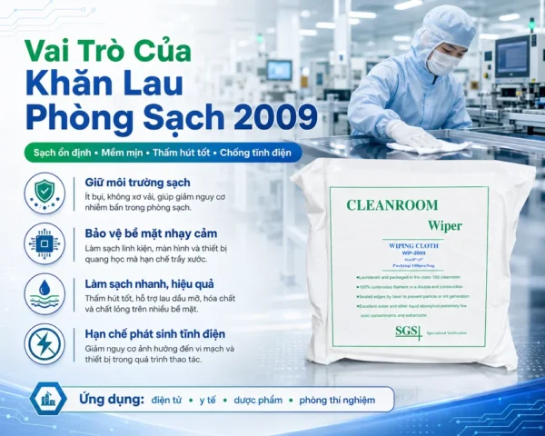 Vai trò khăn lau phòng sạch 2009