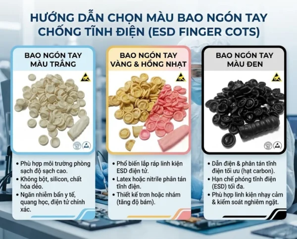 Phân loại bao ngón tay chống tĩnh điện