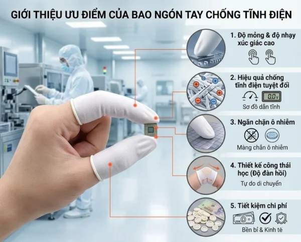 Ưu điểm bao ngón tay chống tĩnh điện