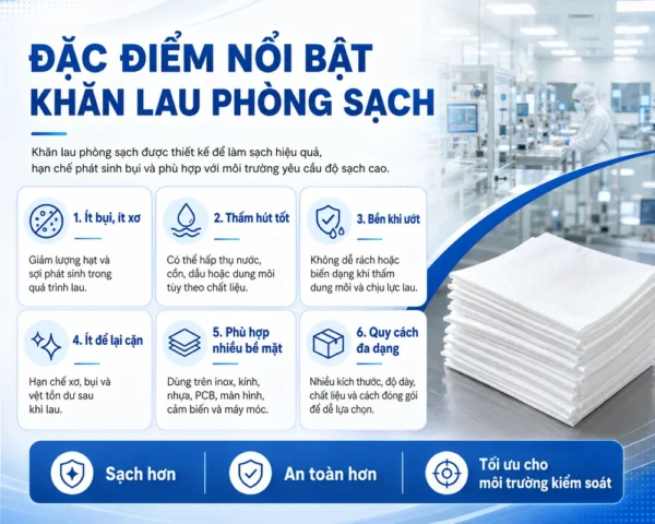 Đặc điểm nổi bật khăn lau phòng sạch 