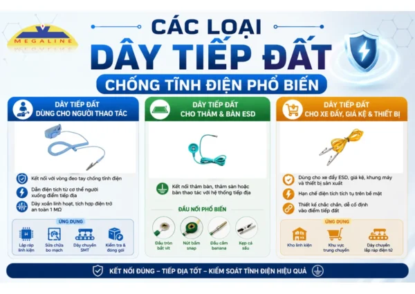 Phân loại dây tiếp đất chống tĩnh điện