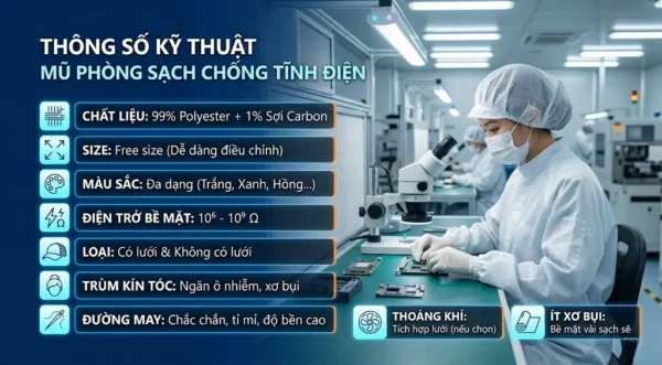 Thông số mũ phòng sạch