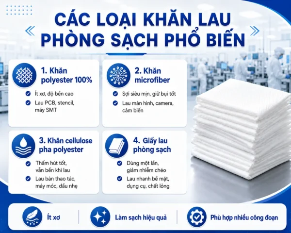 Các loại khăn lau phòng sạch 