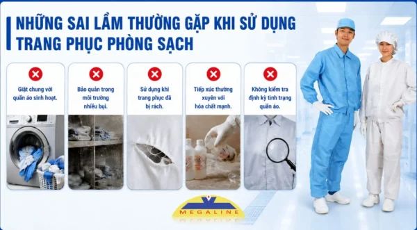Sai lầm thường gặp quần áo phòng sạch rời 