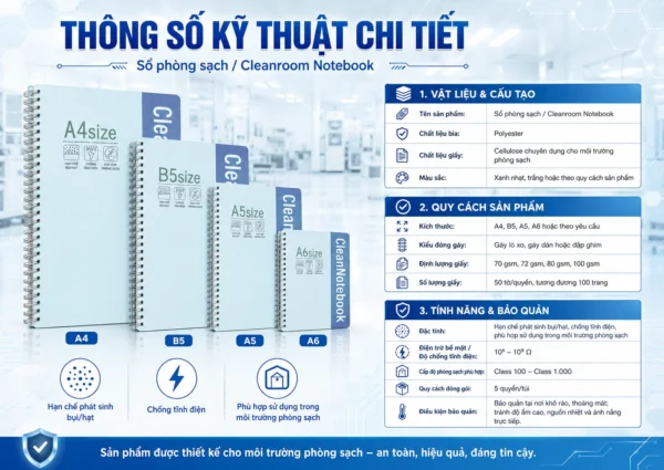 Thông số sổ phòng sạch