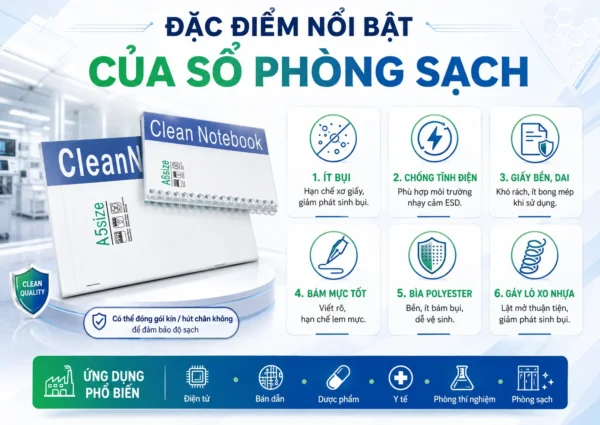 Đặc điểm sổ phòng sạch