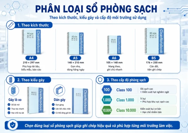 Phân loại sổ phòng sạch