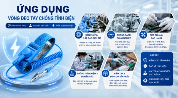 Ứng dụng vòng đeo tay chống tĩnh điện