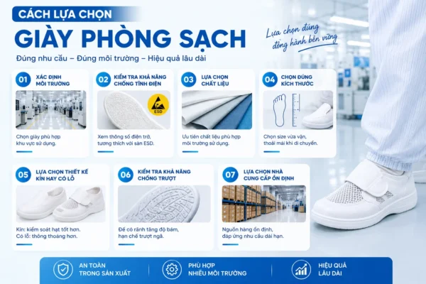 Cách lựa chọn giày phòng sạch