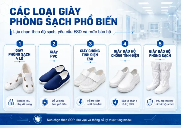 Các loại giày phòng sạch