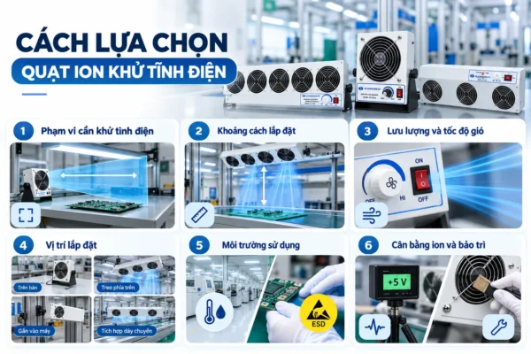 Cách lựa chọn quạt ion khử tĩnh điện