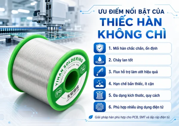 Ưu điểm thiếc hàn không chì 